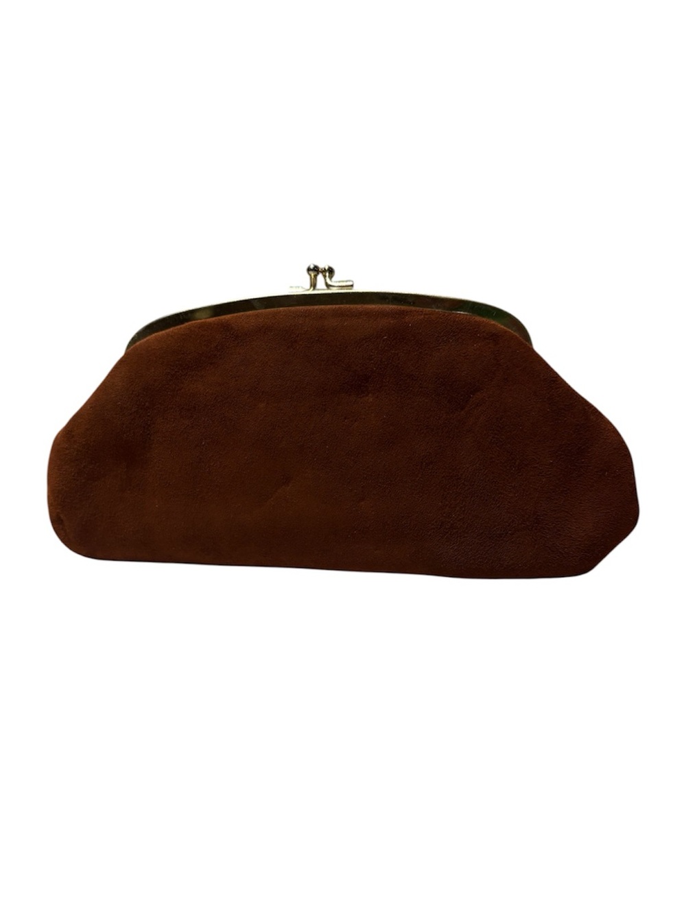 Vintage Brown Suede Clutch, 1970s
